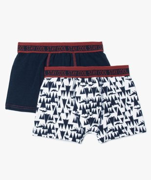 Lot de Boxer stretch avec surpiqures contrastantes vue1 - GEMO (ENFANT) - GEMO