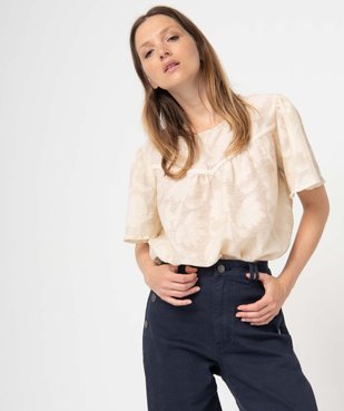 Blouse femme à motifs fleuris avec dentelle
vue2 - GEMO(FEMME PAP) - GEMO