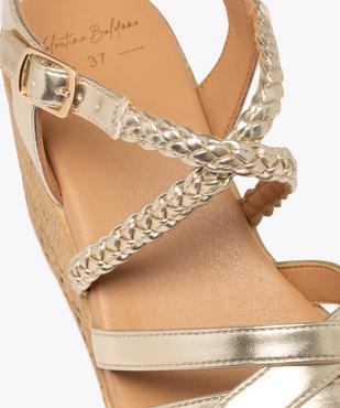 Sandales à brides avec semelle plateforme aspect corde femme - Valentina Baldano vue7 - VALENTINA BALDA - GEMO