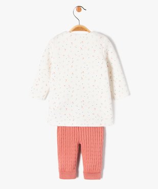 Ensemble 2 pièces robe + pantalon en maille bébé fille vue5 - GEMO(BB COUCHE) - GEMO