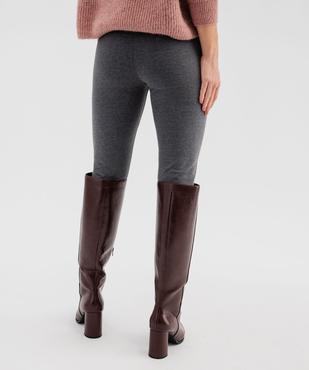 Legging uni en maille résistante femme vue4 - GEMO(FEMME PAP) - GEMO