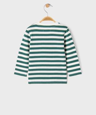 Tee-shirt manches longues à rayures bébé garçon vue3 - GEMO 4G BEBE - GEMO