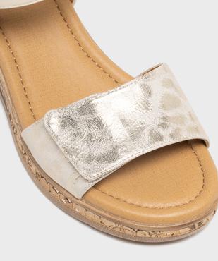 Sandales scintillantes à talon compensé femme - Emilia Rosa vue6 - EMILIA ROSA - GEMO