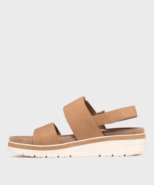 Sandales confort dessus cuir sur semelle sport femme vue3 - G'FLEX GEMO FOR GOOD - GEMO