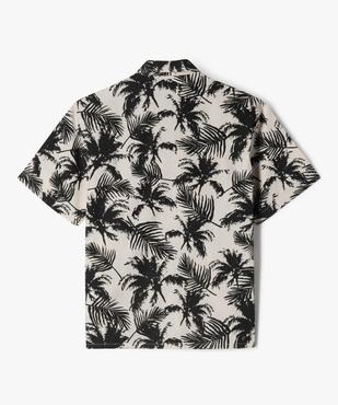 Chemise manches courtes à motifs palmiers garçon vue4 - GEMO (JUNIOR) - GEMO