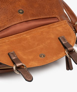 Sac besace compact avec rabat irisé et pompons femme vue5 - GEMO (ACCESS) - GEMO