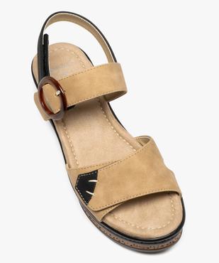 Sandales compensées à brides scratch femme - Valentina Baldano vue6 - EMILIA ROSA - GEMO