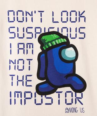 T-shirt à message ludique garçon vue2 - AMONG US - GEMO