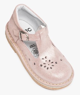 Babies fille à boucle dessus en cuir pailleté et motifs perforés vue5 - Nikesneakers (ENFANT) - Nikesneakers