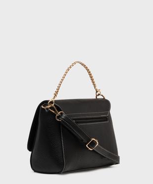 Sac à main grainé à anse en chaîne dorée femme vue4 - BESTINI - GEMO