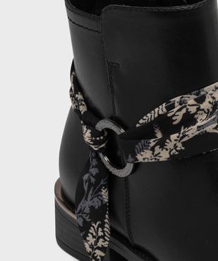 Boots zippées à bride foulard femme vue6 - EMILIA ROSA - GEMO