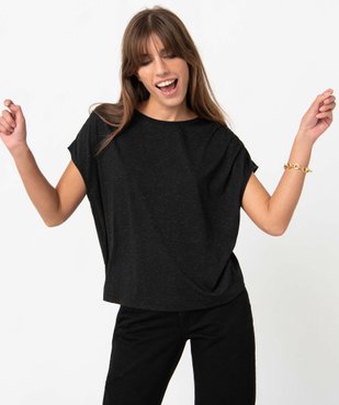 Tee-shirt femme loose et pailleté vue2 - GEMO(FEMME PAP) - GEMO