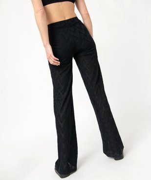 Pantalon en maille avec effet graphique femme vue3 - GEMO(FEMME PAP) - GEMO