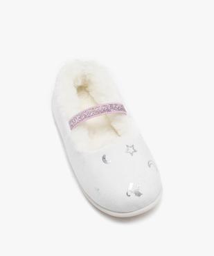 Chaussons fille ballerines à motifs avec col fourré  vue5 - GEMO (ENFANT) - GEMO