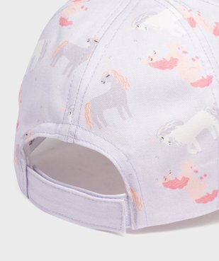 Casquette à motifs licornes fille vue2 - GEMO 4G FILLE - GEMO