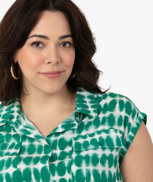 Robe femme grande taille imprimée boutonnée sur l’avant vue3 - GEMO (G TAILLE) - GEMO