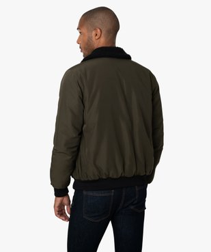 Blouson homme matelassé avec col en sherpa vue5 - GEMO (HOMME) - GEMO