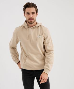 Sweat à capuche en molleton imprimé homme vue1 - GEMO (HOMME) - GEMO