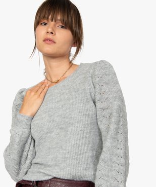 Pull femme en grosse maille à manches fantaisie vue2 - Nikesneakers C4G FEMME - Nikesneakers