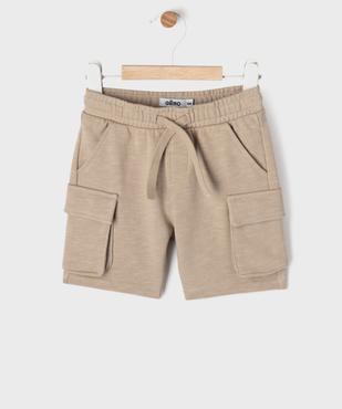 Short cargo en maille avec ceinture ajustable bébé garçon vue1 - GEMO(BEBE DEBT) - GEMO