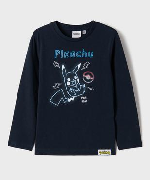 Tee-shirt col rond imprimé manches longues garçon - Pokémon vue1 - POKEMON - GEMO