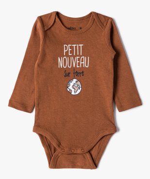 Body bébé garçon manches longues à motifs divers (lot de 3) vue3 - GEMO C4G BEBE - GEMO