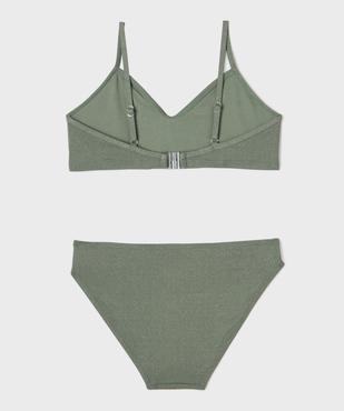 Maillot de bain 2 pièces aux reflets pailletés fille vue3 - GEMO (JUNIOR) - GEMO
