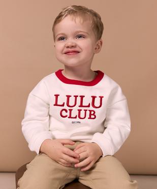 Sweat en molleton douillet bébé garçon - LuluCastagnette vue1 - LULU CASTAGNETTE GEMO FOR GOOD - GEMO