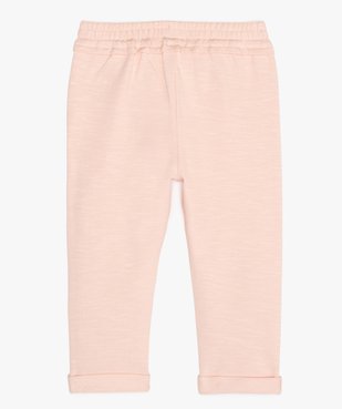 Pantalon bébé fille en maille avec ceinture élastique vue2 - GEMO C4G BEBE - GEMO