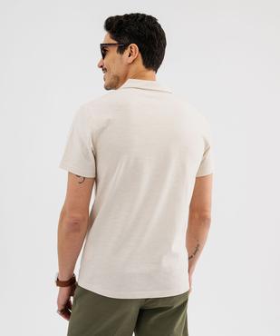 Polo manches courtes à col fantaisie homme vue3 - GEMO 4G HOMME - GEMO