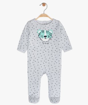 Pyjama bébé en jersey à motif tigre vue1 - GEMO(BB COUCHE) - GEMO