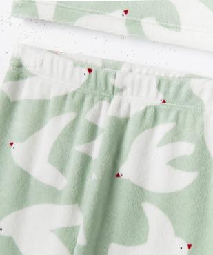 Pyjama en velours 2 pièces avec motifs oiseaux bébé fille vue3 - GEMO 4G BEBE - GEMO