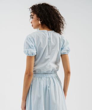 Blouse manches courtes à rayures femme vue3 - GEMO(FEMME PAP) - GEMO