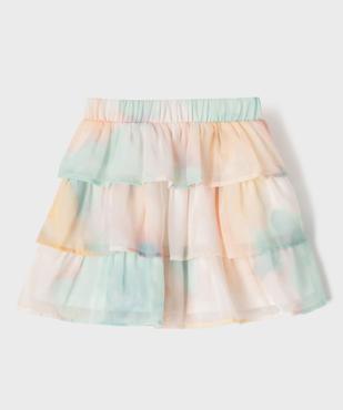 Jupe courte à volants tie and dye fille vue1 - GEMO 4G FILLE - GEMO