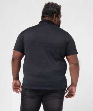 Polo homme grande taille à manches courtes et fines rayures vue3 - GEMO (G TAILLE) - GEMO