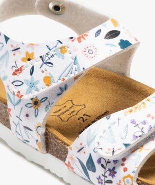 Sandales bébé fille à double scratch et à motif fleuri vue6 - GEMO 4G BEBE - GEMO