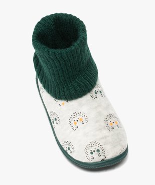 Chaussons bébé garçon boots en maille et velours vue5 - GEMO C4G BEBE - GEMO