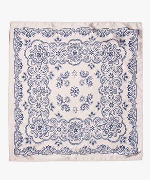 Foulard femme en satin imprimé petit format carré vue3 - GEMO 4G FEMME - GEMO