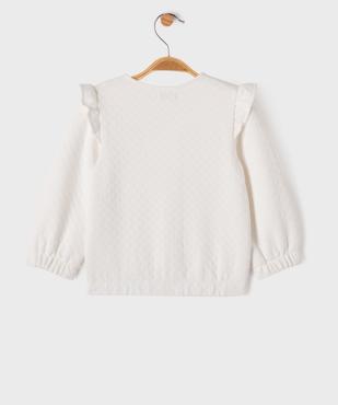 Sweat zippé avec volants sur les épaules bébé fille vue6 - GEMO(BEBE DEBT) - GEMO