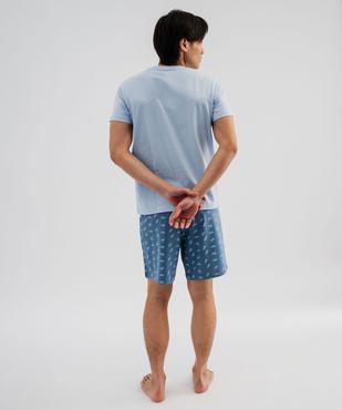 Pyjashort imprimé et brodé homme vue3 - GEMO 4G HOMME - GEMO