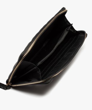 Portefeuille femme aspect matelassé avec clous métalliques vue3 - GEMO (ACCESS) - GEMO