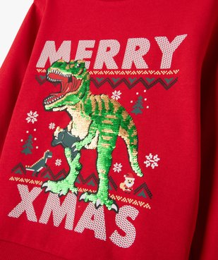 Sweat de Noël à sequins réversibles garçon vue3 - GEMO (ENFANT) - GEMO
