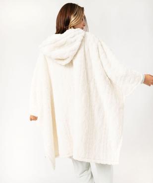Veste d'intérieur zippée à capuche en maille peluche femme vue3 - GEMO(HOMWR FEM) - GEMO