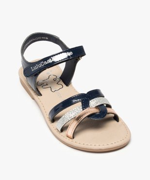 Sandales fille à brides vernies et pailletées- LuluCastagnette vue5 - LULU CASTAGNETT - GEMO