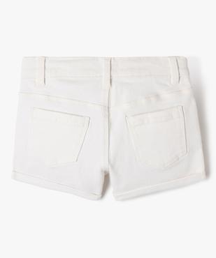 Short en jean coloré en denim stretch fille vue4 - GEMO 4G FILLE - GEMO