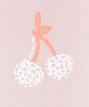 Tee-shirt manches longues en coton imprimé fille vue2 - GEMO 4G FILLE - GEMO