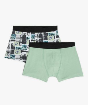 Boxer garçon imprimé urbain (lot de 2) vue1 - GEMO 4G GARCON - GEMO