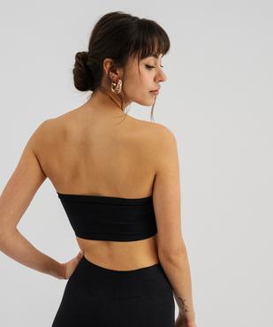 Soutien-gorge bandeau sans coutures avec coussinets amovibles vue11 - GEMO 4G FEMME - GEMO