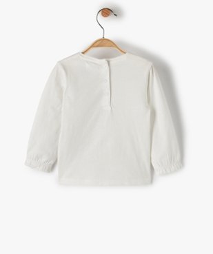 Tee-shirt bébé fille à manches longues avec motif en relief vue3 - GEMO(BEBE DEBT) - GEMO