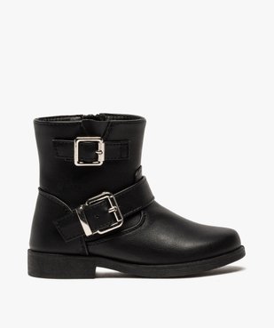Boots fille unis avec boucles décoratives fermeture zippée vue1 - GEMO (ENFANT) - GEMO